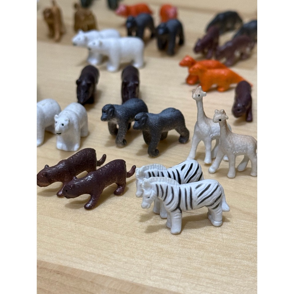 Lot of Miniature Hard Plastic Tiny Wild Jungle Safari‎ Zoo Animals